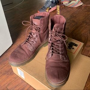 Dr. Martens air wafer boots in maroon